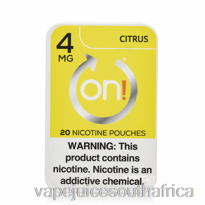 Vape Juice South Africa On! Nicotine Pouches - Citrus 4Mg